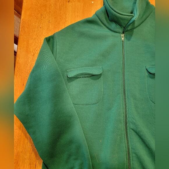 Mens Haband Long Sleeve Teal Zip Up Jacket - Picture 8 of 9